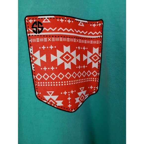 Simply Southern Christmas Long Sleeve T-Shirt Blue Women's Size Large - Picture 3 of 7